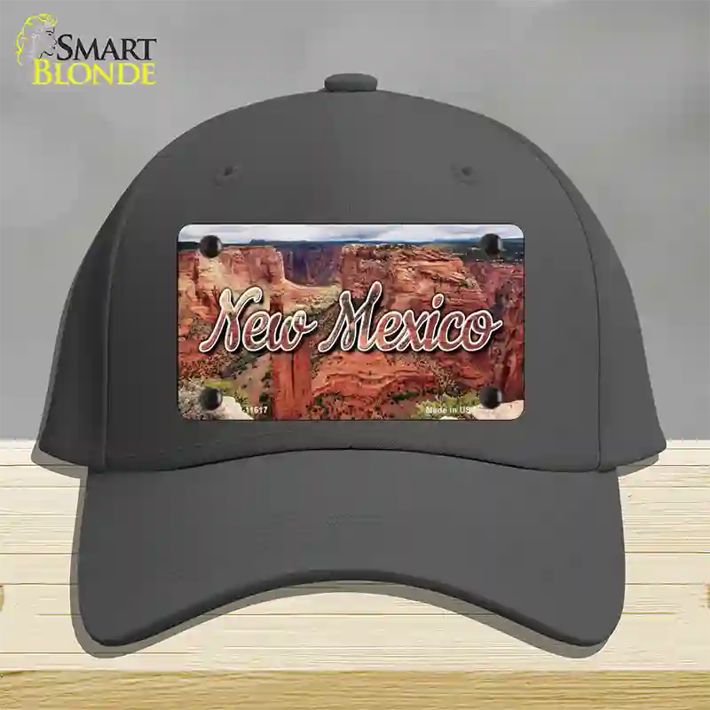 New Mexico Red Canyon State Novelty License Plate Hat Cotton / Charcoal