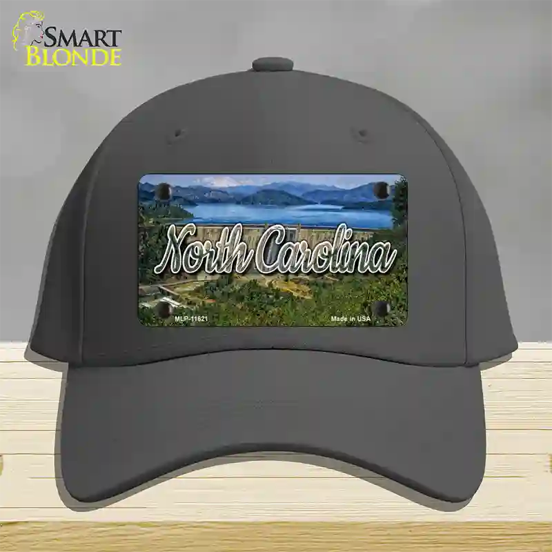 North Carolina Dam State Novelty License Plate Hat Cotton / Charcoal