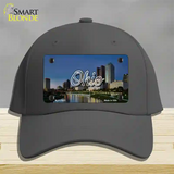 Ohio River City Skyline State Novelty License Plate Hat Cotton / Charcoal