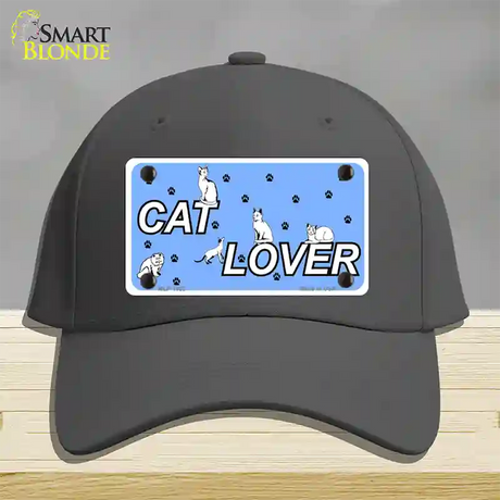 Cat Lover Novelty License Plate Hat Cotton / Charcoal