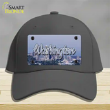 Washington Space Needle State Novelty License Plate Hat Cotton / Charcoal