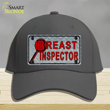 Breast Inspector Novelty License Plate Hat Cotton / Charcoal