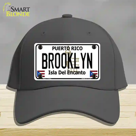 Brooklyn Puerto Rico Novelty License Plate Hat Cotton / Charcoal