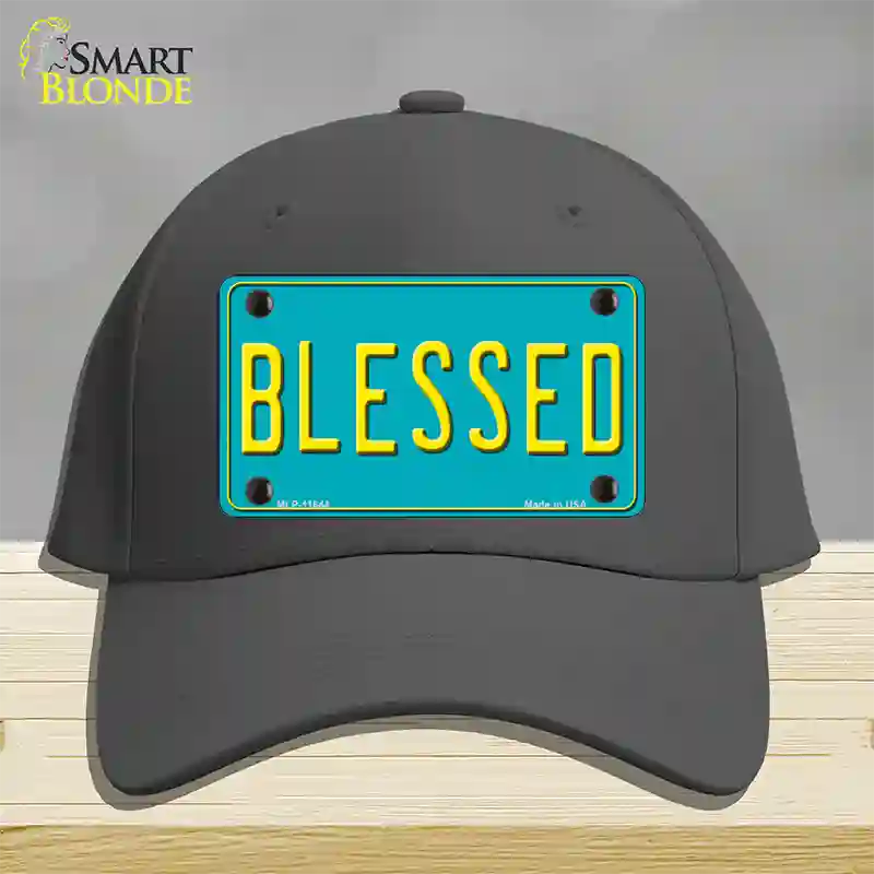 Blessed Novelty License Plate Hat Cotton / Charcoal