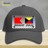 Bravo Zulu Novelty License Plate Hat Cotton / Charcoal