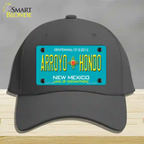 Arroyo Hondo Teal New Mexico Novelty License Plate Hat Cotton / Charcoal