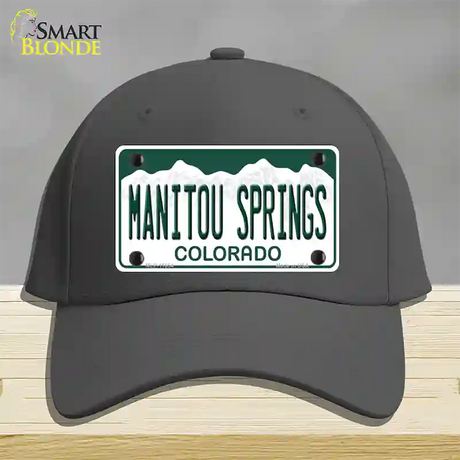 Manitou Springs Colorado Novelty License Plate Hat Cotton / Charcoal