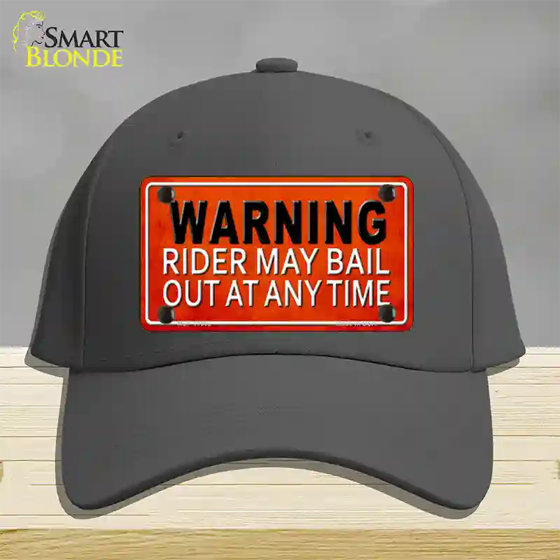 Rider May Bail Novelty License Plate Hat Cotton / Charcoal