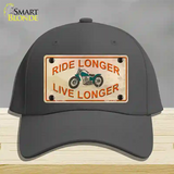 Ride Longer Live Longer Novelty License Plate Hat Cotton / Charcoal