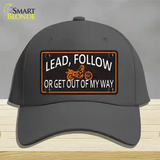 Lead Follow Novelty License Plate Hat Cotton / Charcoal