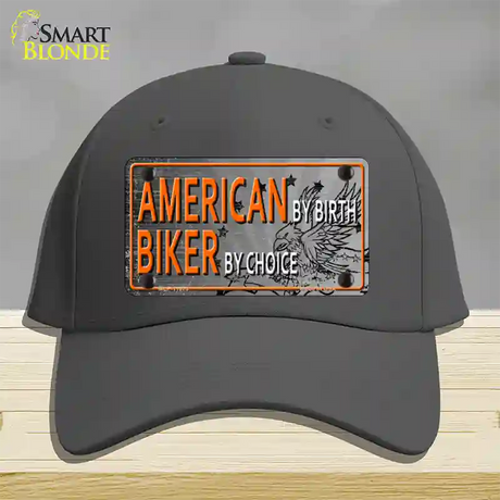 American Biker Novelty License Plate Hat Cotton / Charcoal