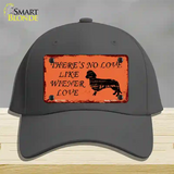 Wiener Love Novelty License Plate Hat Cotton / Charcoal