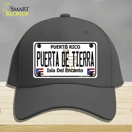 Puerta De Tierra Puerto Rico Novelty License Plate Hat Cotton / Charcoal