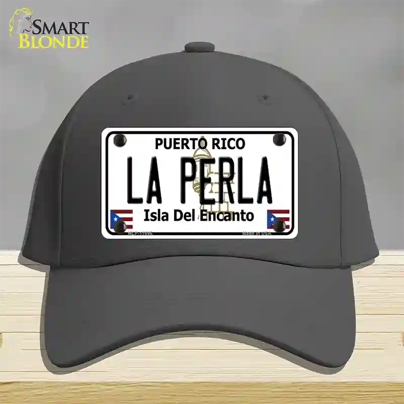 La Perla Puerto Rico Novelty License Plate Hat Cotton / Charcoal