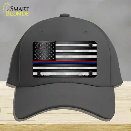 First Responder American Flag Novelty License Plate Hat Cotton / Charcoal