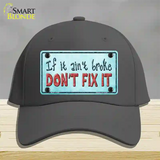 Dont Fix It Novelty License Plate Hat Cotton / Charcoal