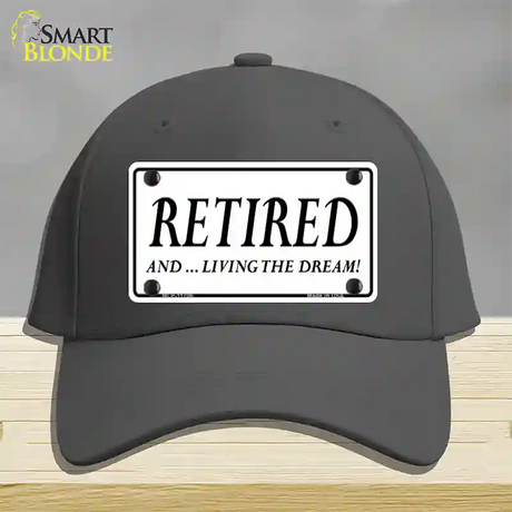 Retired And Living The Dream Novelty License Plate Hat Cotton / Charcoal