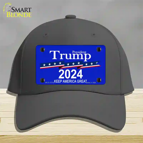 President Trump 2024 Novelty License Plate Hat Cotton / Charcoal