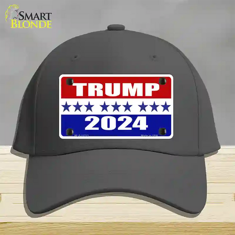 Trump 2024 Star Novelty License Plate Hat Cotton / Charcoal