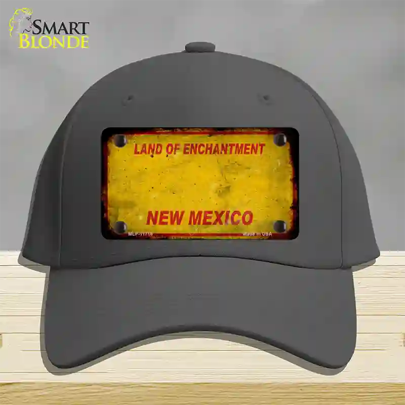 New Mexico Rusty Blank Novelty License Plate Hat Cotton / Charcoal