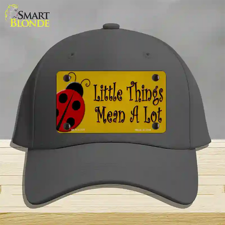 Little Things Mean A Lot Novelty License Plate Hat Cotton / Charcoal