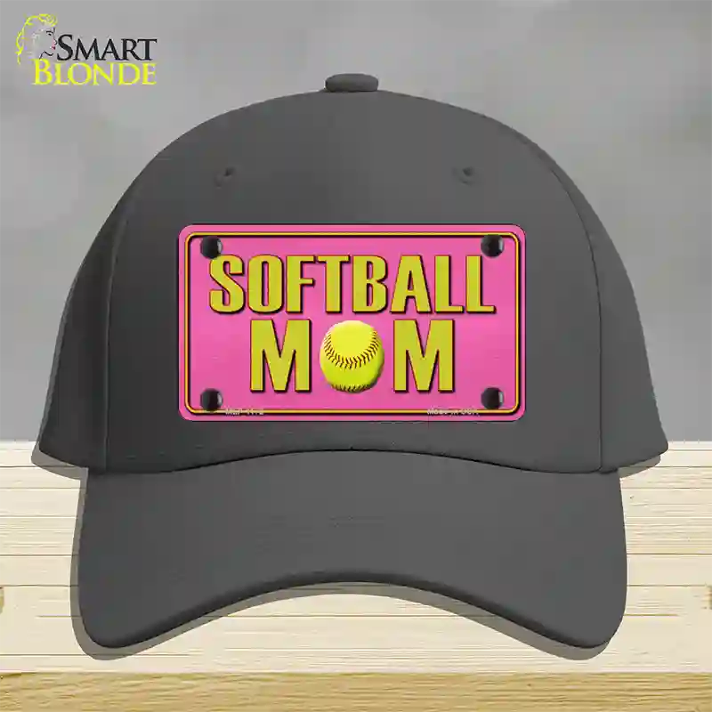 Softball Mom Novelty License Plate Hat Cotton / Charcoal