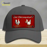 Dude Whats Wrong With You Novelty License Plate Hat Cotton / Charcoal