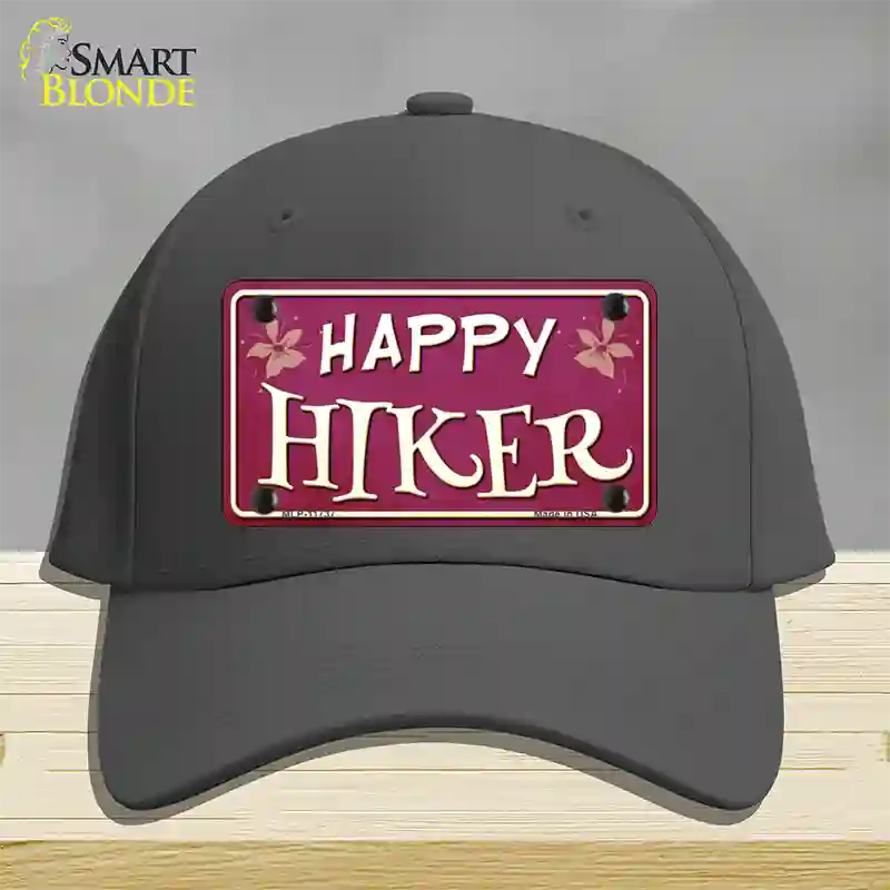 Happy Hiker Novelty License Plate Hat Cotton / Charcoal