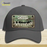 Choose Adventure Novelty License Plate Hat Cotton / Charcoal