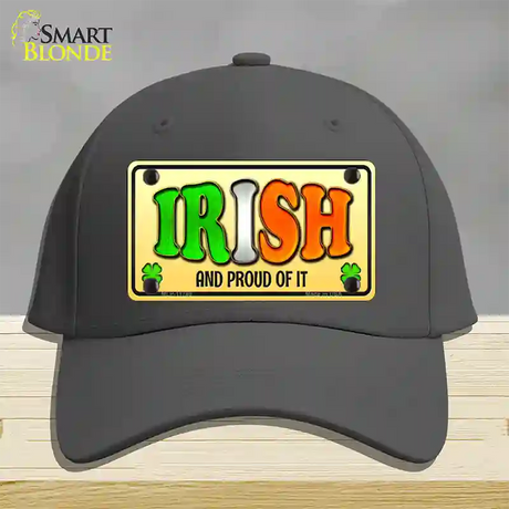 Irish and Proud Novelty License Plate Hat Cotton / Charcoal