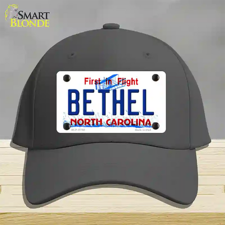 Bethel North Carolina State Novelty License Plate Hat Cotton / Charcoal