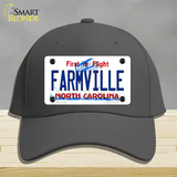 Farmville North Carolina State Novelty License Plate Hat Cotton / Charcoal