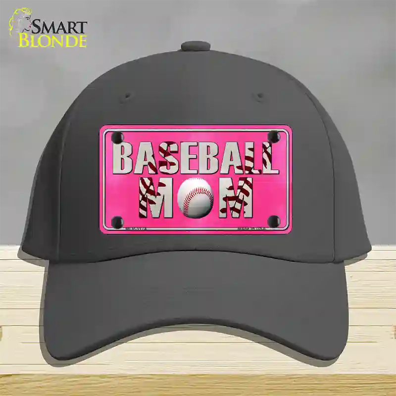 Baseball Mom Novelty License Plate Hat Cotton / Charcoal