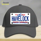 Havelock North Carolina State Novelty License Plate Hat Cotton / Charcoal