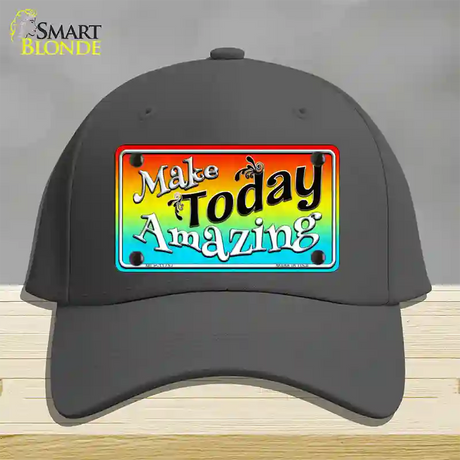 Make Today Amazing Novelty License Plate Hat Cotton / Charcoal