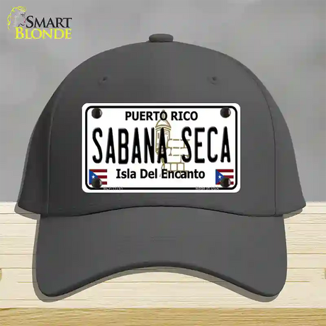 Sabana Seca Puerto Rico State Novelty License Plate Hat Cotton / Charcoal