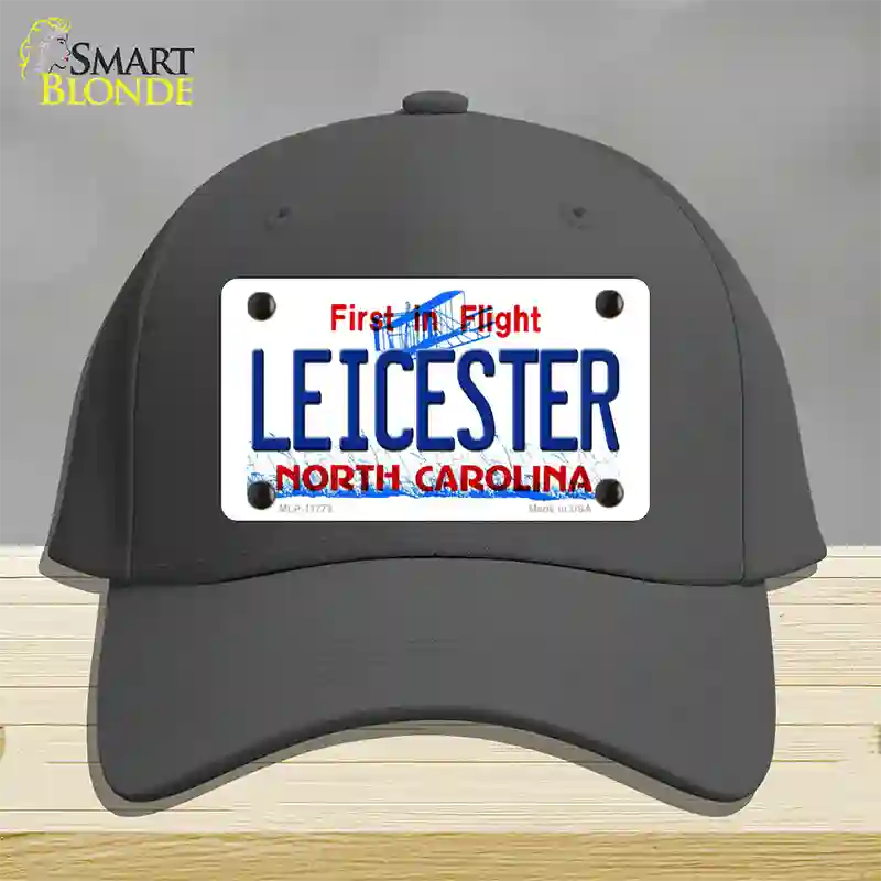 Leicester North Carolina State Novelty License Plate Hat Cotton / Charcoal