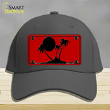 Island Palms Novelty License Plate Hat Cotton / Charcoal