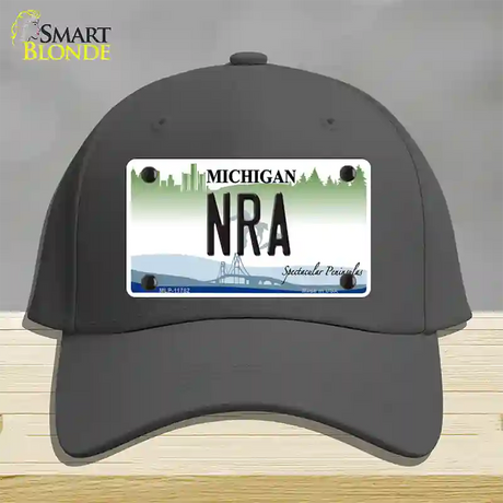 NRA Michigan Novelty License Plate Hat Cotton / Charcoal