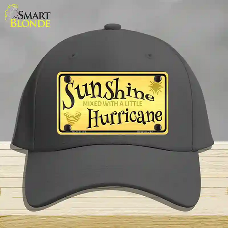 Sunshine With A Little Hurricane Novelty License Plate Hat Cotton / Charcoal