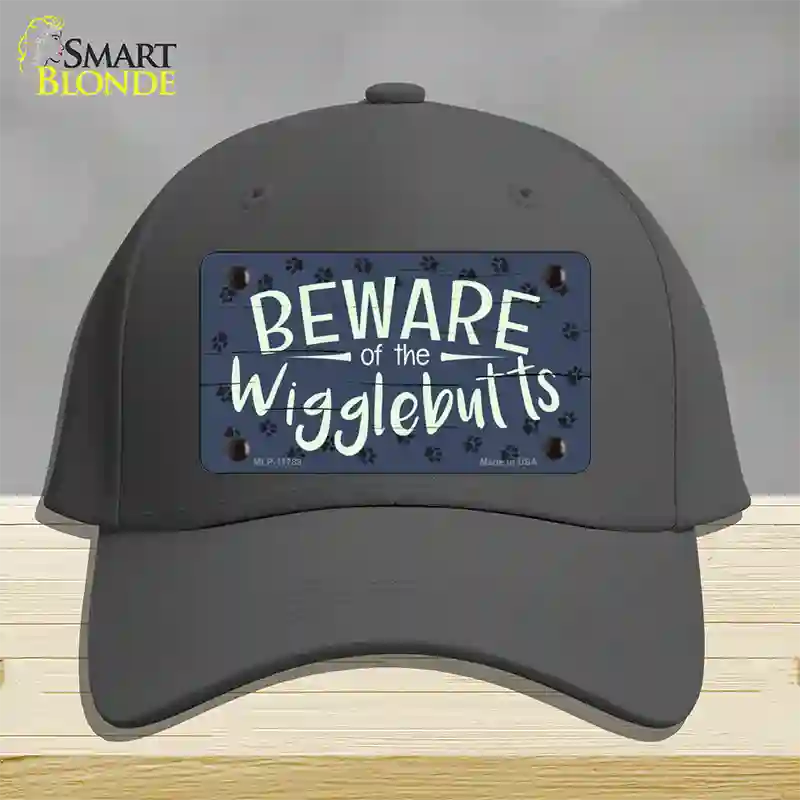 Beware of the Wigglebutts Novelty License Plate Hat Cotton / Charcoal