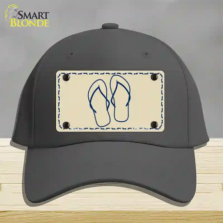 Flip Flops Novelty License Plate Hat Cotton / Charcoal