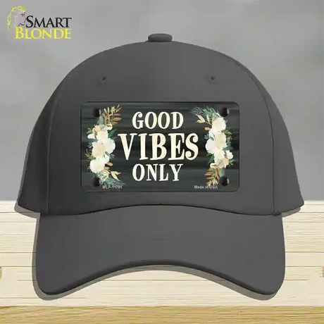 Good Vibes Only Novelty License Plate Hat Cotton / Charcoal