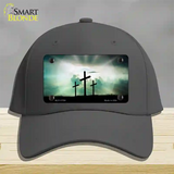 Crosses in the Sun Blue Novelty License Plate Hat Cotton / Charcoal