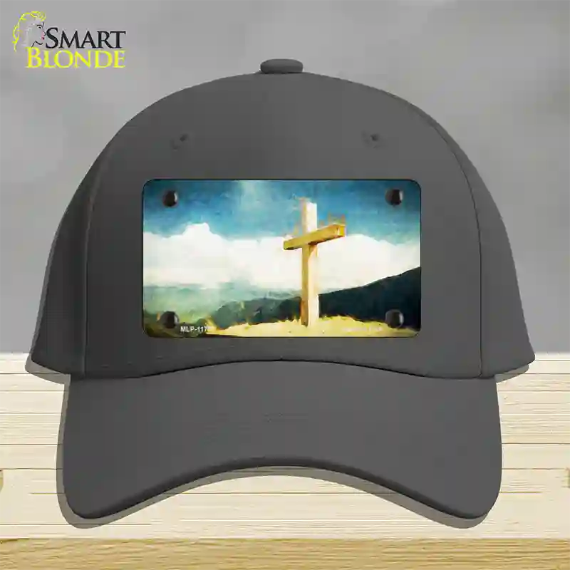 Lone Cross in the Sky Novelty License Plate Hat Cotton / Charcoal