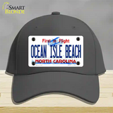 Ocean Isle Beach North Carolina Novelty License Plate Hat Cotton / Charcoal