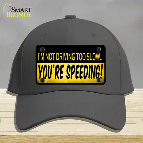 Youre Speeding Novelty License Plate Hat Cotton / Charcoal