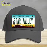 Star Valley Arizona Novelty License Plate Hat Cotton / Charcoal