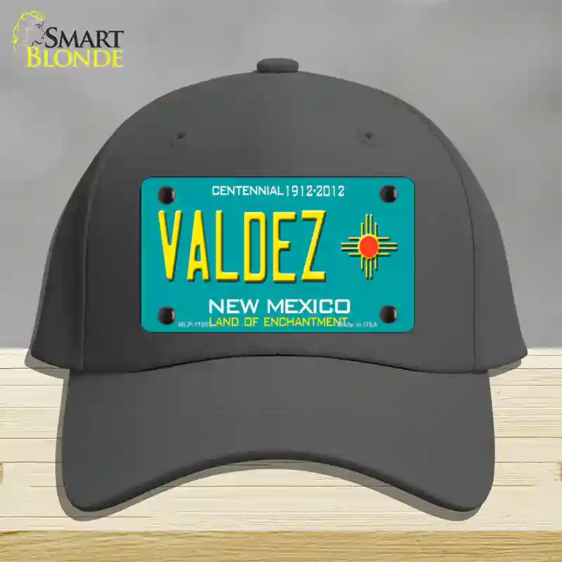 Valdez New Mexico Novelty License Plate Hat Cotton / Charcoal