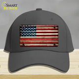 American Flag Corrugated Novelty License Plate Hat Cotton / Charcoal